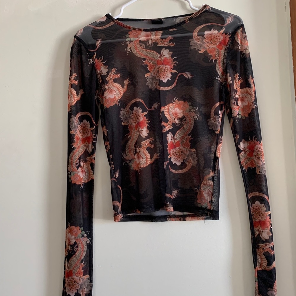 See through long sleeve